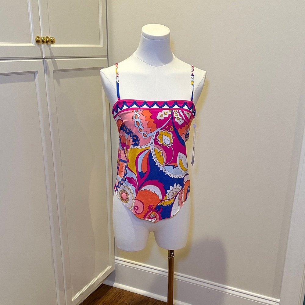 Sz 8 Trina Turk Multicolor Swim Top